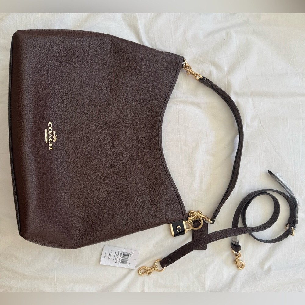 Coach Brown Laurel Shoulder Bag with Lock Charm
